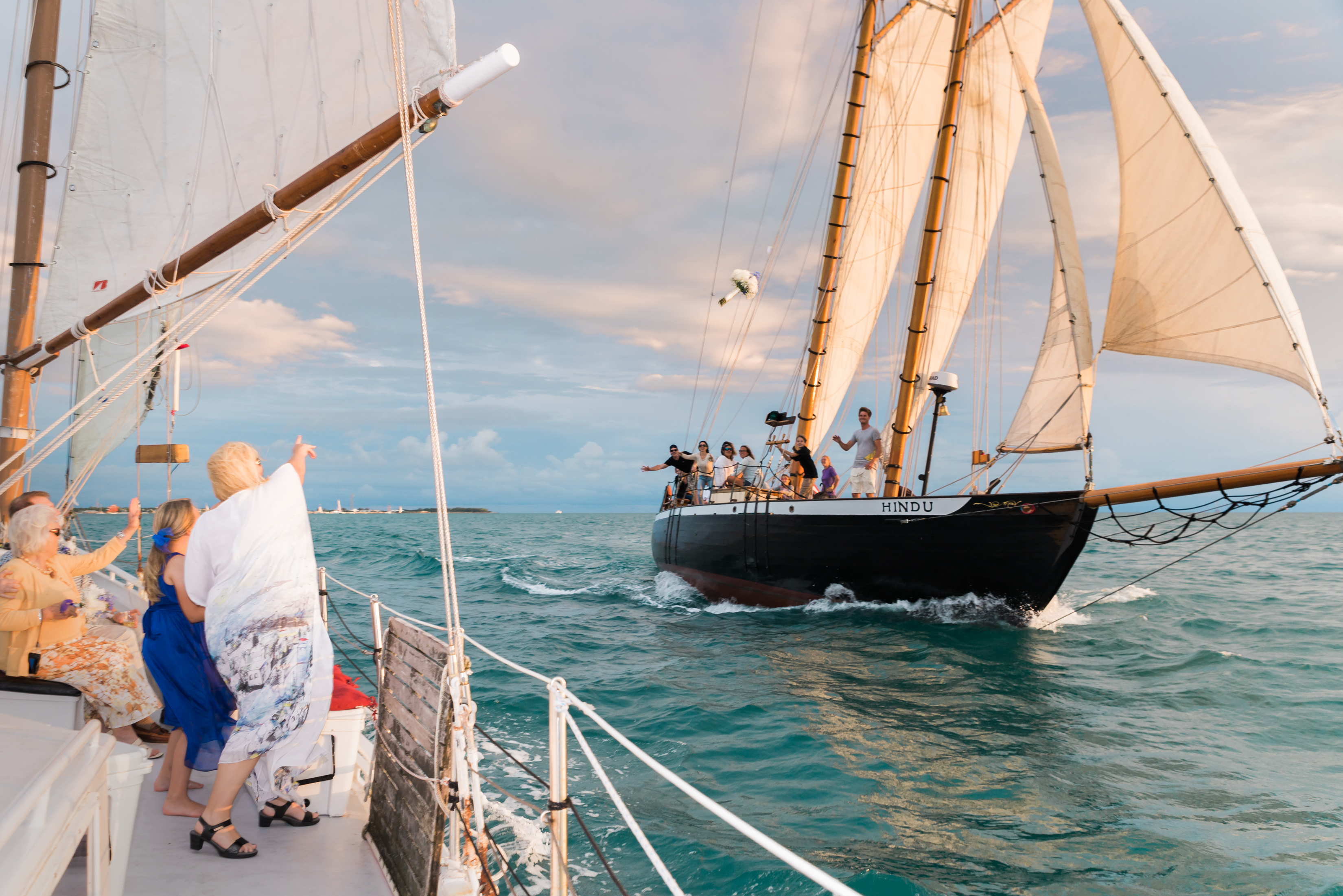 Key West sailboat wedding aboard Danger Charters - Hindu Sailing