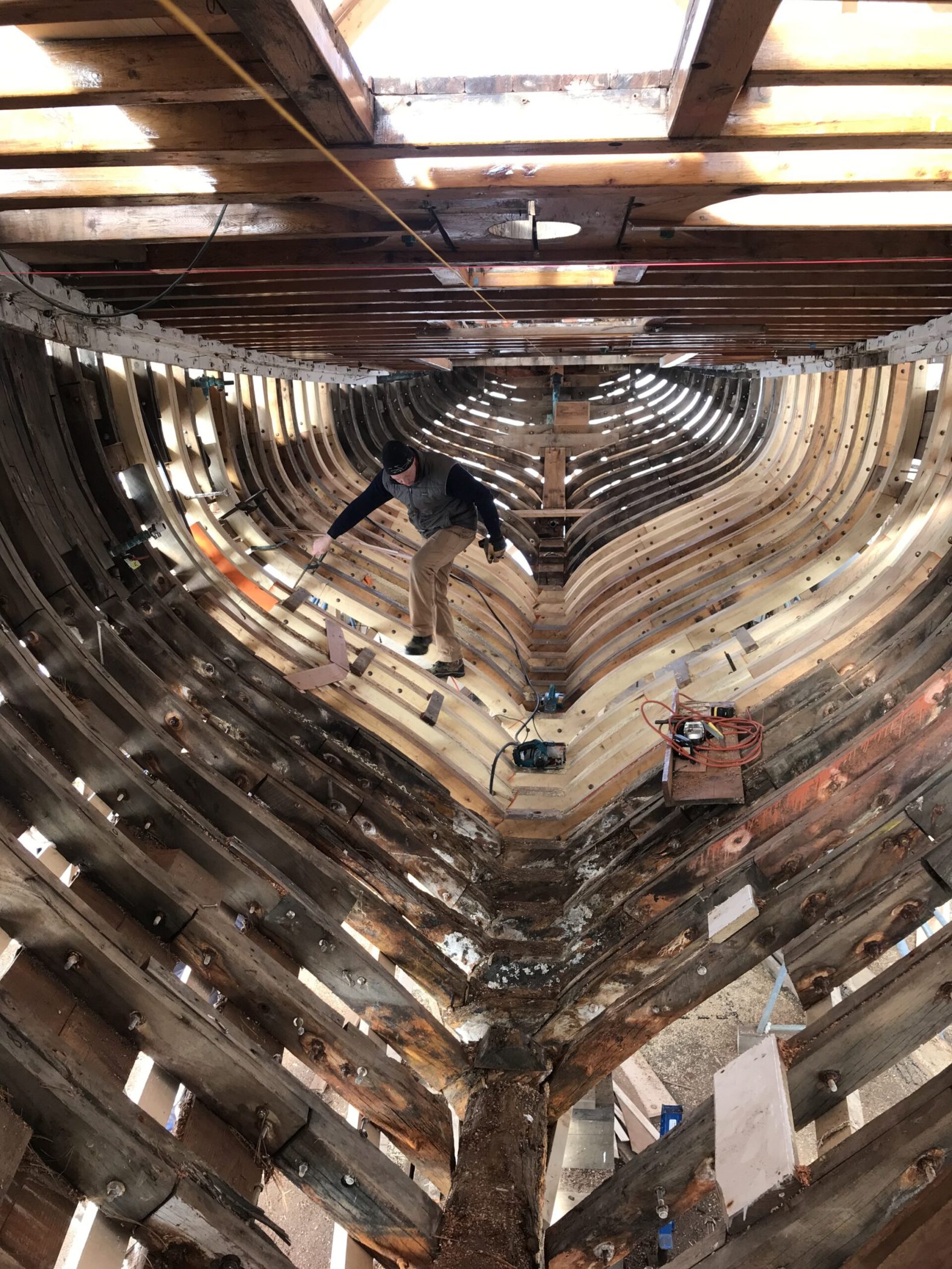 Working On The Hull Of Hindu